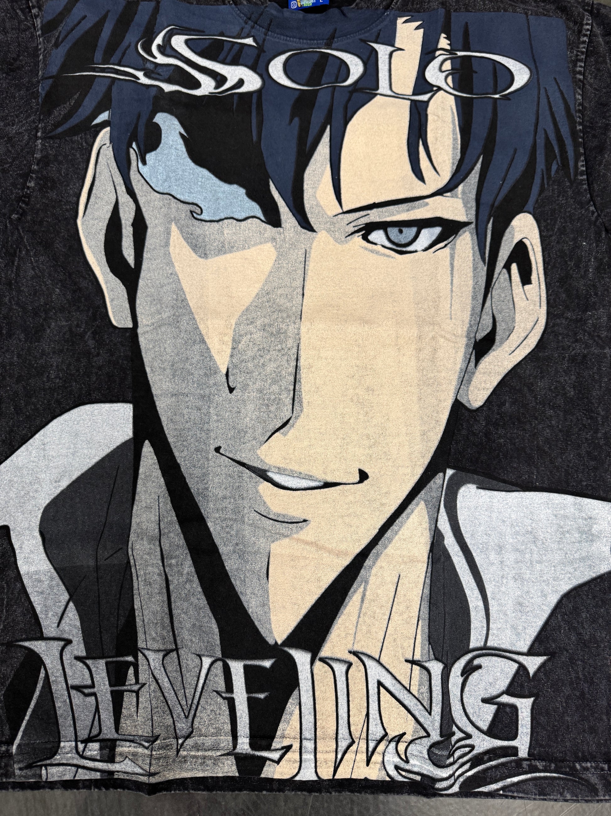 Black acid wash - solo leveling big face