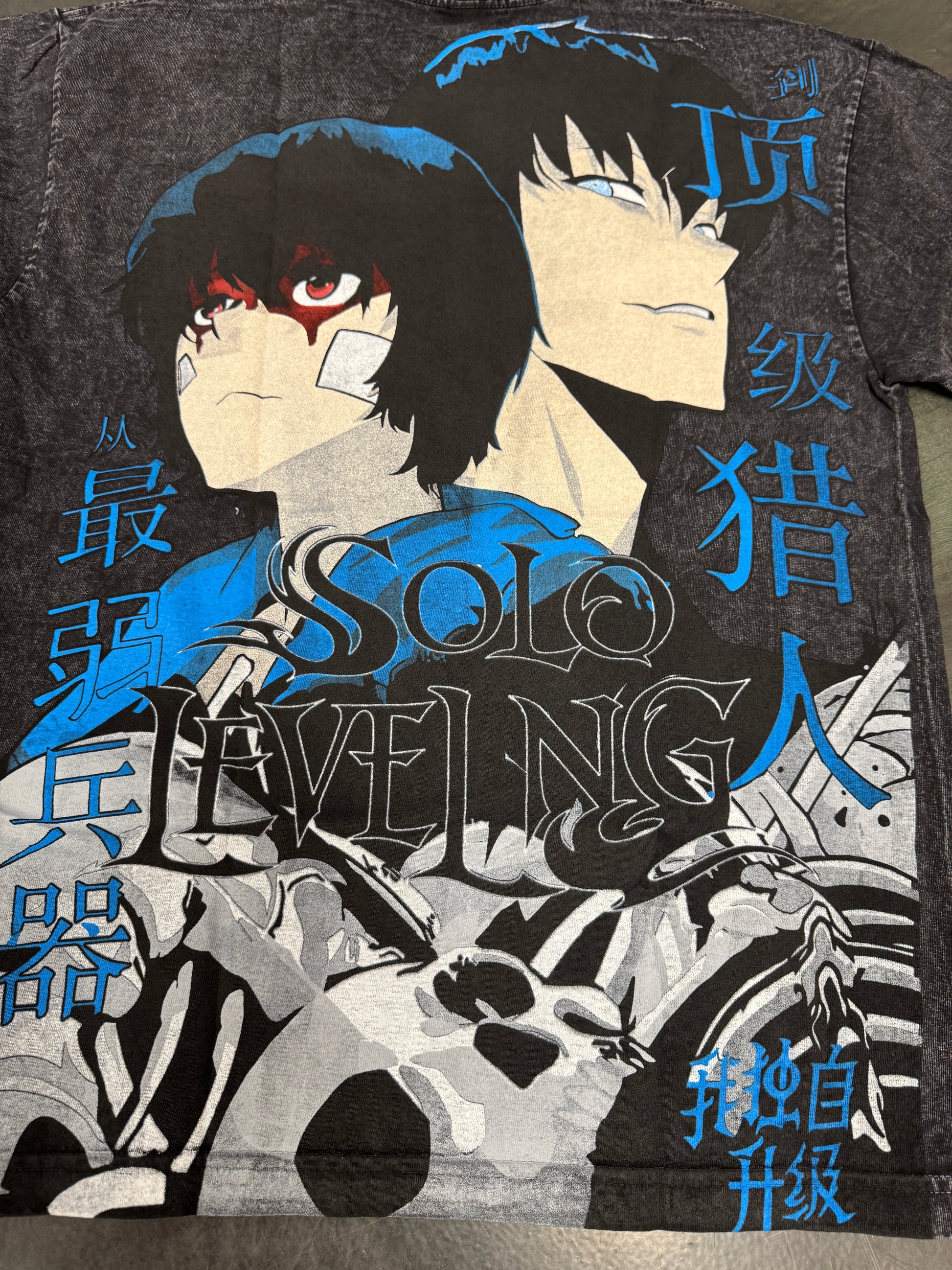 Black acid wash - solo leveling big face