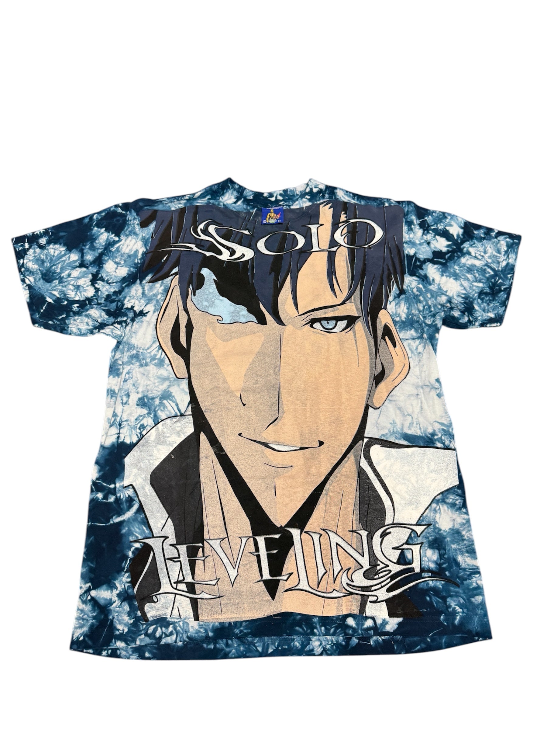 Blue & white tye dye - solo leveling big face